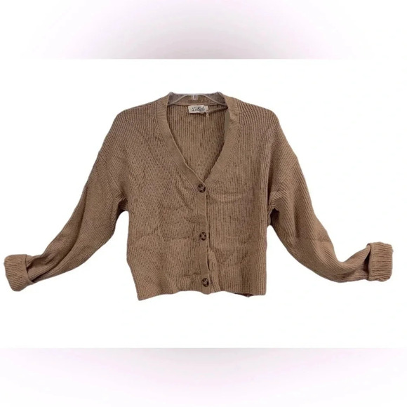 Listicle size large cardigan sweater with a V-neck and a button-down fro… - Picture 1 of 6